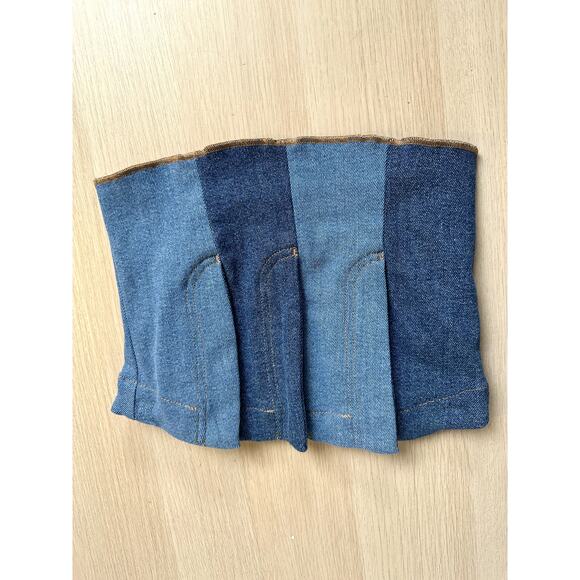 AVAVAV Multi Fly Denim Top - Size S - NEW Made In Italy - Picture 1 of 9